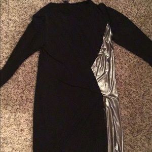 Zara Body Fitting Gold and Black Dress